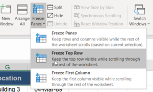 Freeze Top Row for a website!