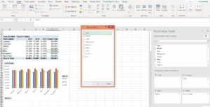 Showing how to Insert a Slicer in Excel