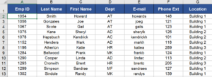 The master table for index and match.