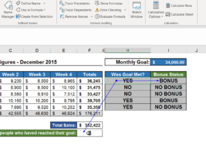 Showing dependencies in Excel