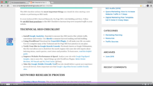 Digital marketing course - example of Rob Percival's website