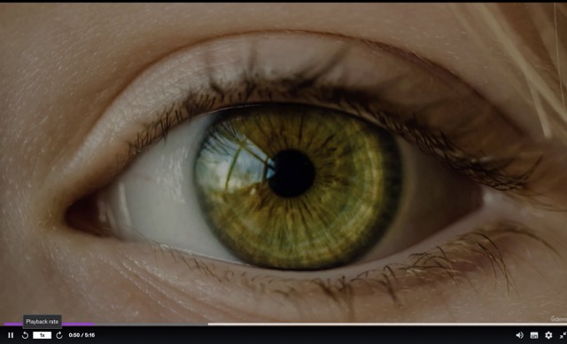 A close up of an eye to explain contrasting color